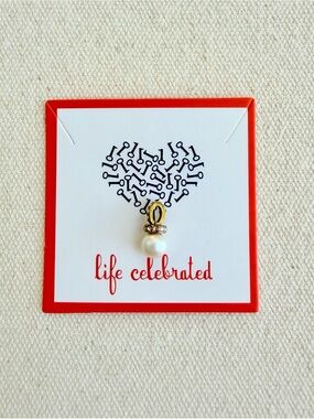 *KEEP-IT Necklace Charm* Retired KEEP COLLECTIVE Pearl
